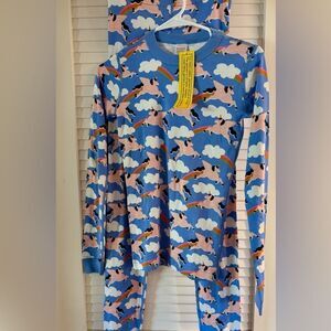 NWT Hannah Anderson Blue Unicorn Pajama Set